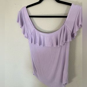 Free People lavender off the shoulder top